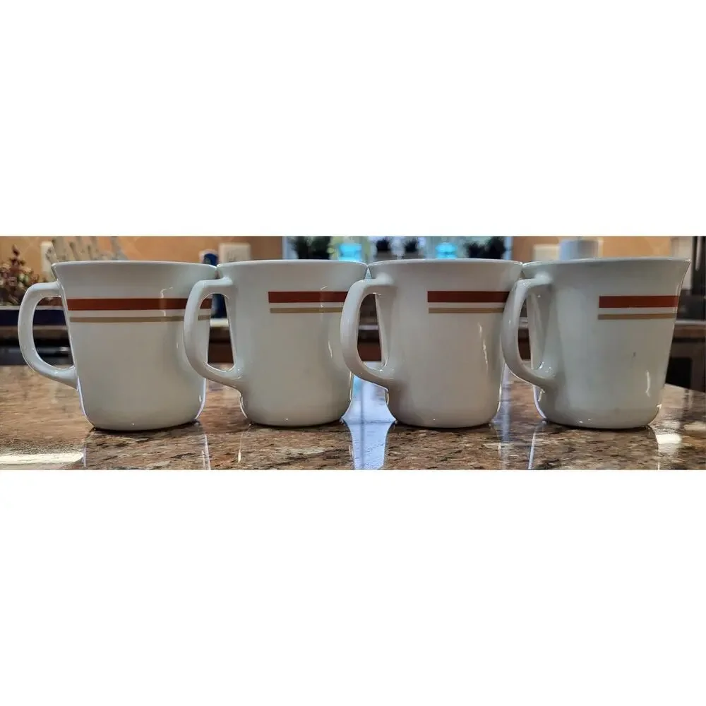 Corelle by Corning Cinnamon Or Chestnut Pattern (Set of 4) Mugs